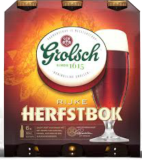 Grolsch herfstbok set van 6 flesjes á 0,30 liter